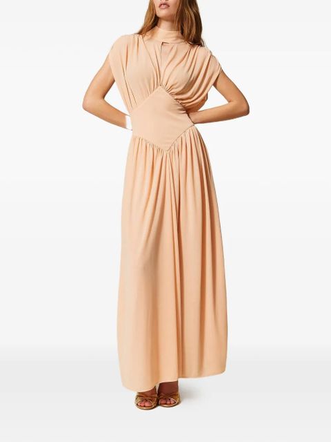 TWINSET gathering-detail maxi dress - Neutrals - zdjęcie produktu nr 2