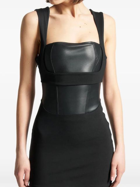 Manière De Voir layered corset mini dress - Black