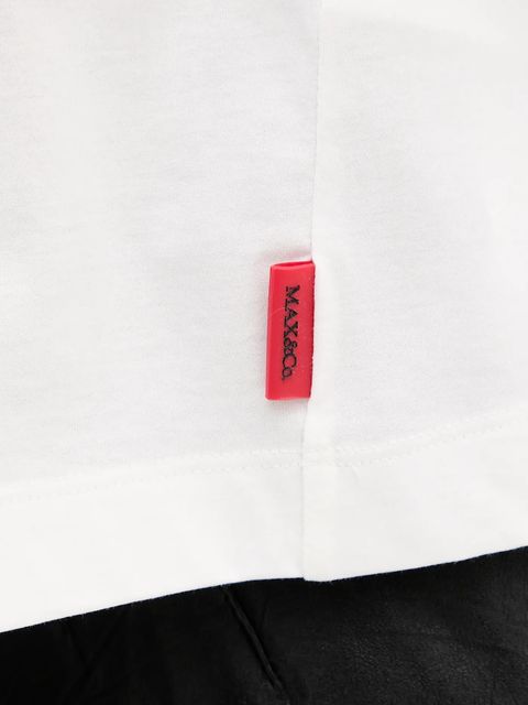 MAX&Co. t-shirt bawełniany damski kolor biały 2526976023200