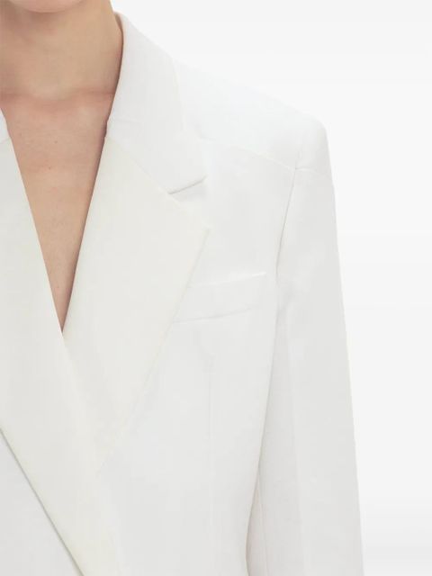 Victoria Beckham fold-shoulder blazer mini dress - White