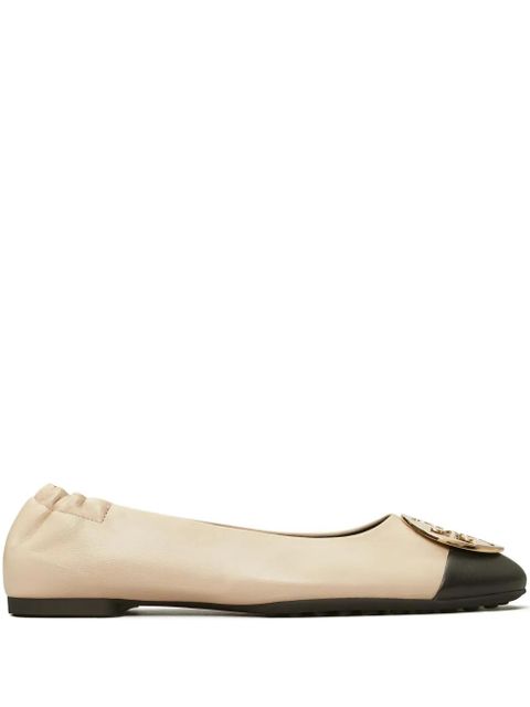 Tory Burch Claire cap-toe ballerina shoes - Neutrals - zdjęcie produktu nr 1