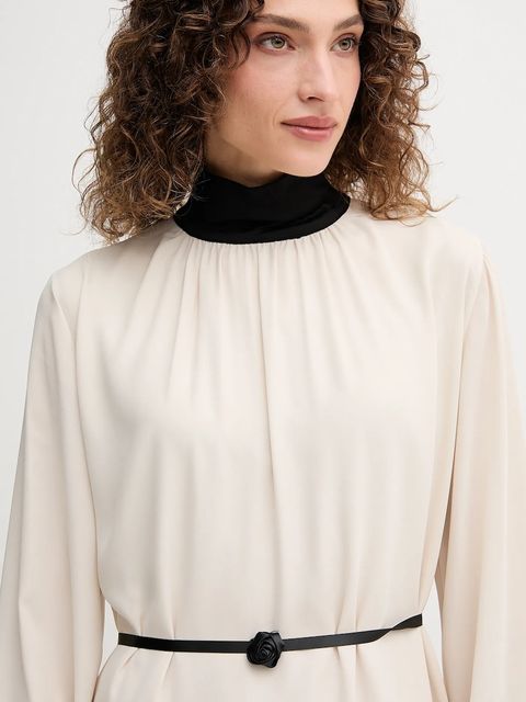 Gaudi sukienka kolor beżowy mini rozkloszowana 521FD15018 - zdjęcie produktu nr 2