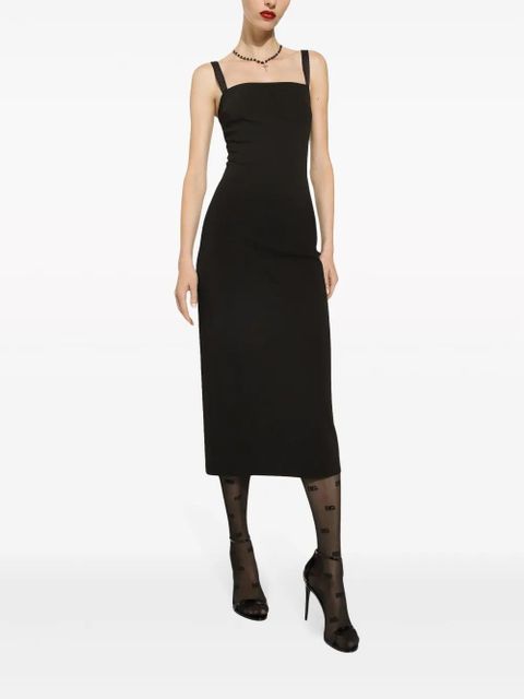 Dolce & Gabbana Milano-stitch midi dress - Black
