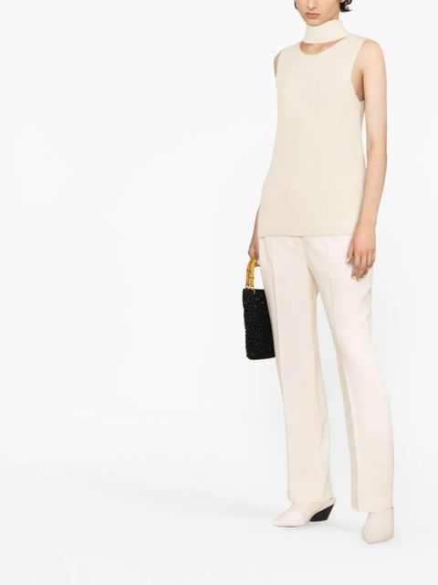 Jil Sander cut-out knitted sweater vest - Neutrals - zdjęcie produktu nr 2