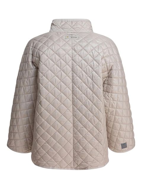 Max Mara Delfina quilted zip-front jacket - Neutrals