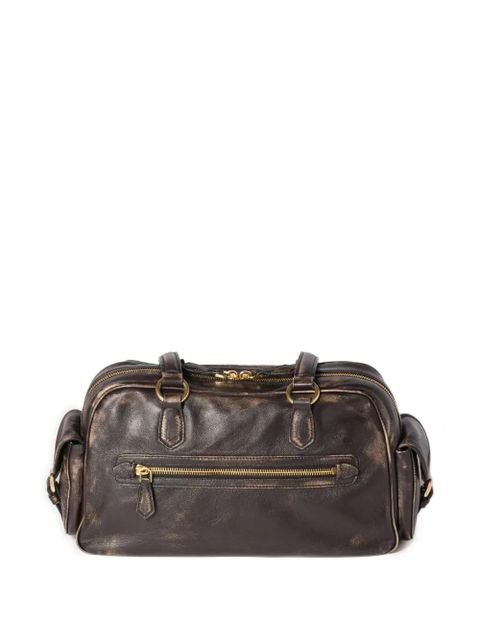 Miu Miu Pocket logo-embossed tote bag - Brown