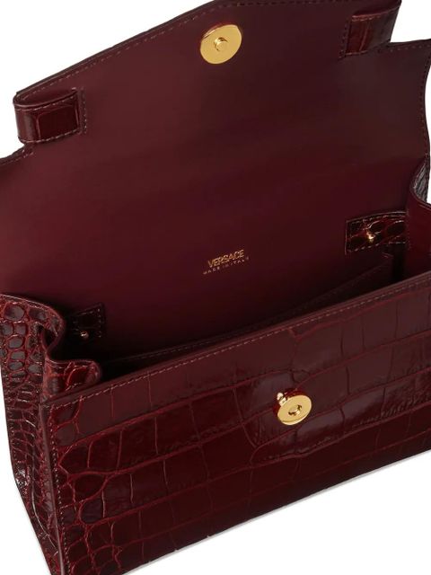 Versace Medusa '95 croc-effect tote bag - Brown