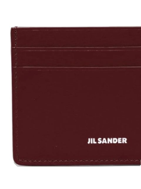 Jil Sander logo card holder - Red
