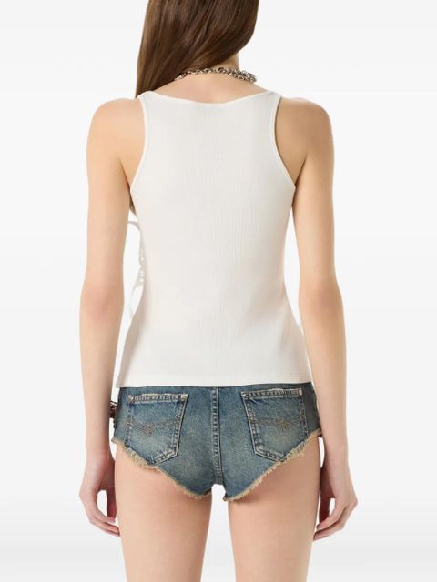 Blumarine butterfly-embellished top - White