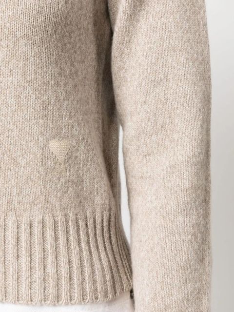 AMI Paris Ami de Coeur mélange-effect jumper - Neutrals