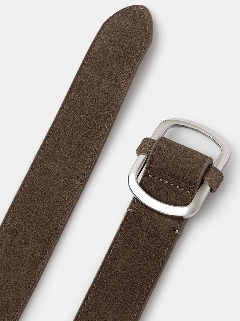 Answear.LAB pasek zamszowy damski kolor beżowy - zdjęcie produktu nr 2