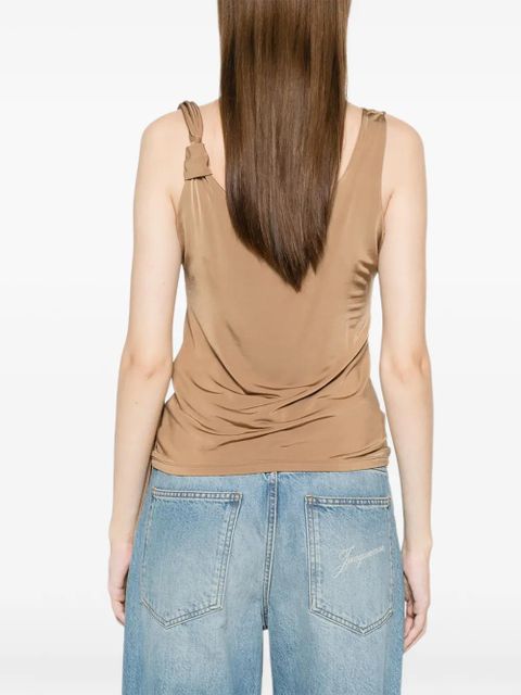 Blumarine cowl flower top - Neutrals