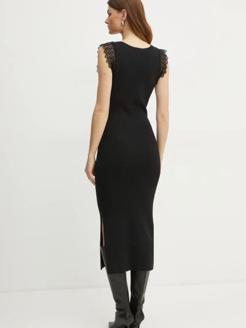Morgan sukienka RMYA kolor czarny midi dopasowana RMYA