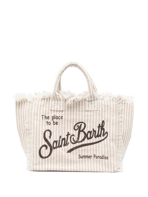 MC2 Saint Barth Vanity striped fringed tote bag - Neutrals - zdjęcie produktu nr 1