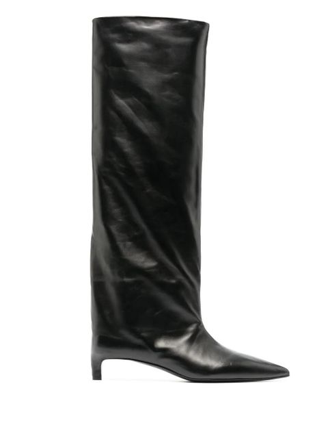 Jil Sander 35mm knee-high boots - Black