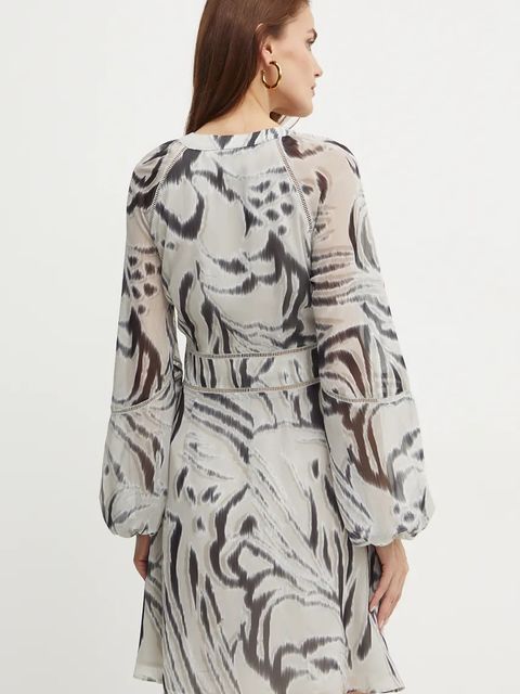 Guess sukienka YVETTE kolor beżowy mini rozkloszowana W4BK29 WDW82