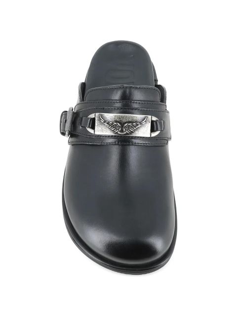 Zadig&Voltaire buckled leather mules - Black