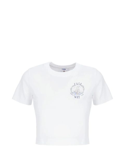 Casablanca crew-neck T-shirt - White - zdjęcie produktu nr 1