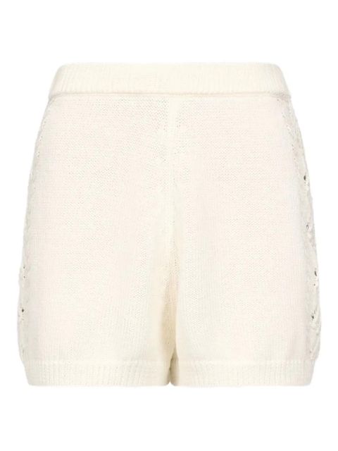LouLou de Saison Andel crochet-detail shorts - White - zdjęcie produktu nr 1