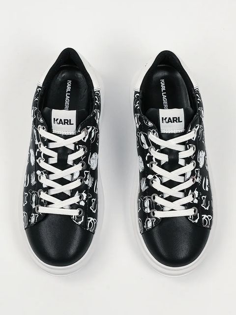 Karl Lagerfeld sneakersy skórzane KAPRI damskie kolor czarny KL62512T
