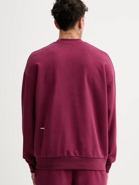 Pangaia bluza bawełniana kolor bordowy z nadrukiem 10000183