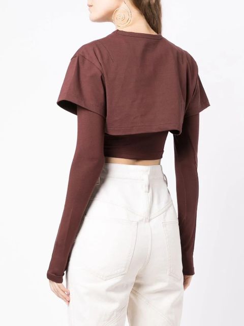 Jacquemus Le Double T-shirt layered top - Brown