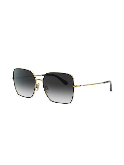 Dolce & Gabbana Eyewear logo frame sunglasses - Black
