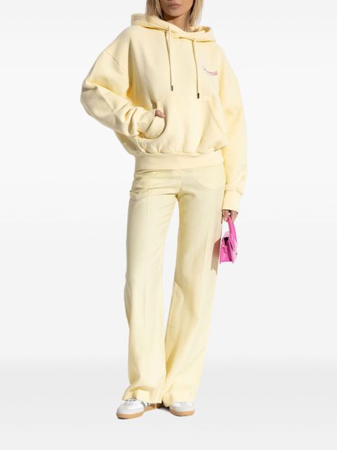Jacquemus logo-embroidered hoodie - Yellow - zdjęcie produktu nr 2