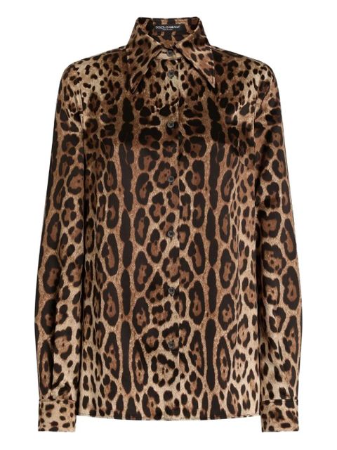 Dolce & Gabbana leopard-print shirt - Brown - zdjęcie produktu nr 1