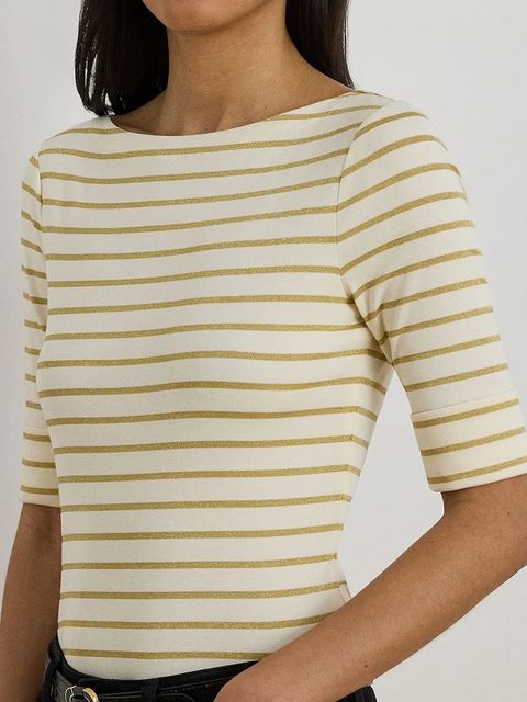 Lauren Ralph Lauren t-shirt damskie kolor beżowy 200980044 - zdjęcie produktu nr 2