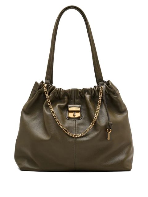 Marc Jacobs The Cristina chain-embellished drawstring tote bag - Green - zdjęcie produktu nr 1