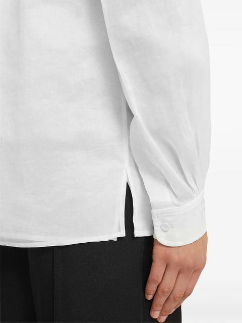 Jil Sander pleated cotton shirt - White