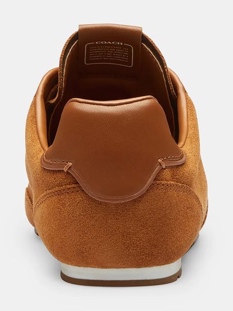 Coach sneakersy zamszowe Flat Sneaker damskie kolor brązowy CCN30