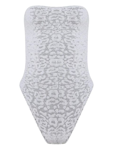 Bond-eye Fane leopard-print strapless swimsuit - White - zdjęcie produktu nr 1