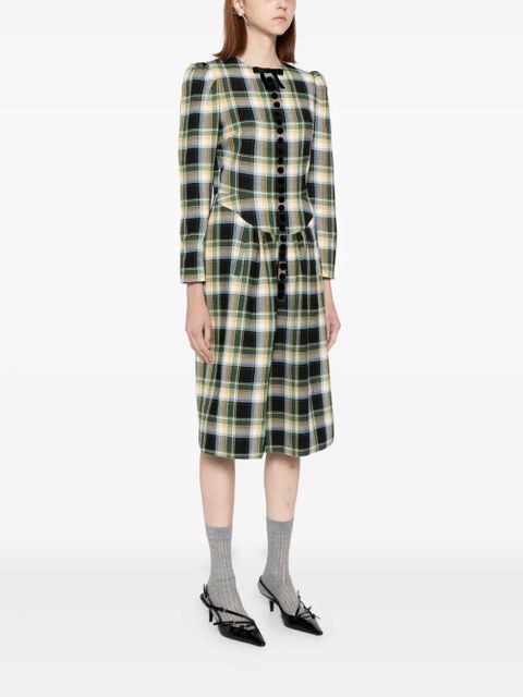 SHUSHU/TONG plaid dress - Black