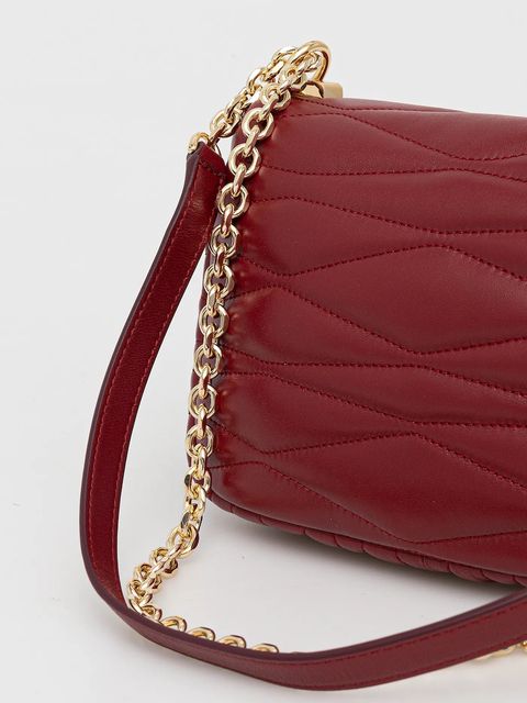 Furla torebka skórzana kolor bordowy WB01671.BX3221.CGQ00