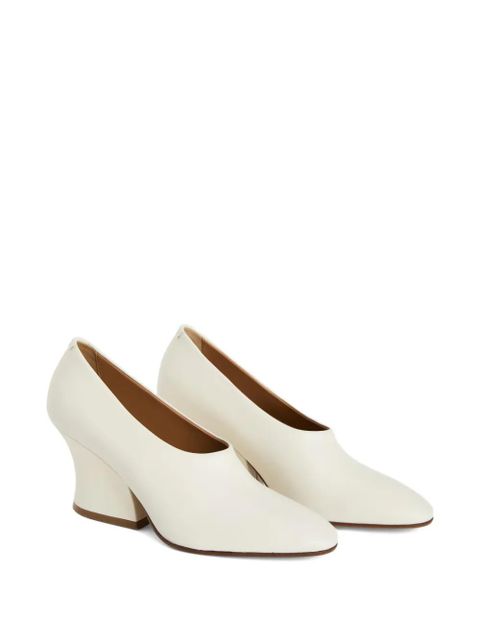 Jil Sander block-heel round-toe pumps - White - zdjęcie produktu nr 2
