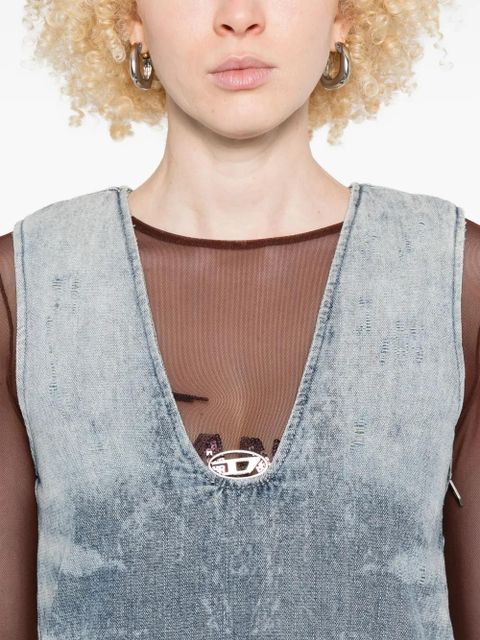 Diesel V-neck sleeveless dress - Blue