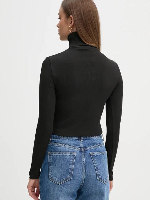 Calvin Klein Jeans t-shirt damski kolor czarny z golfem J20J224196