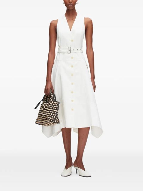 3.1 Phillip Lim belted V-neck midi dress - Neutrals - zdjęcie produktu nr 2