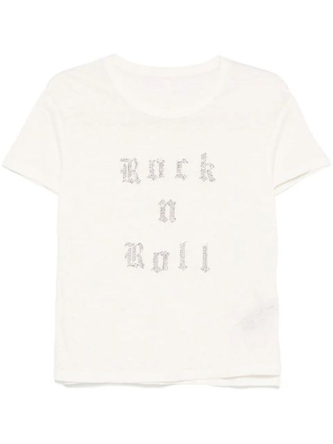 Zadig&Voltaire rhinestone-slogan T-shirt - Neutrals - zdjęcie produktu nr 1