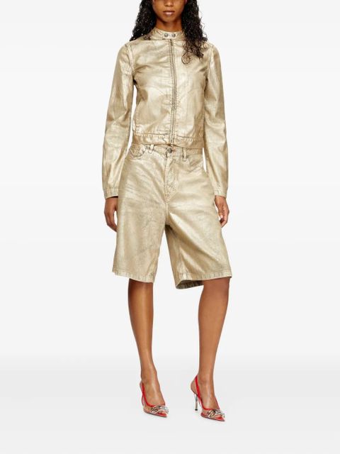 Diesel x Karol G De-Mornin metallic-effect denim jacket - Gold