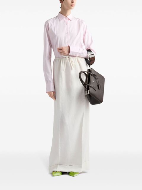 Prada logo-embroidered skirt - White - zdjęcie produktu nr 2