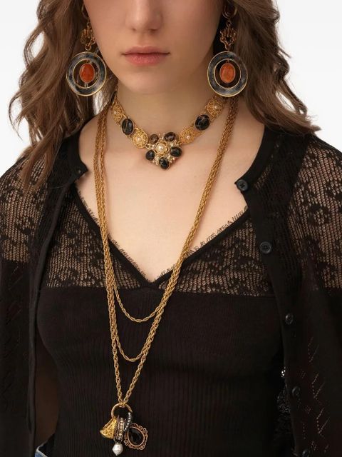 Chloé logo-patch top (set of two) - Black