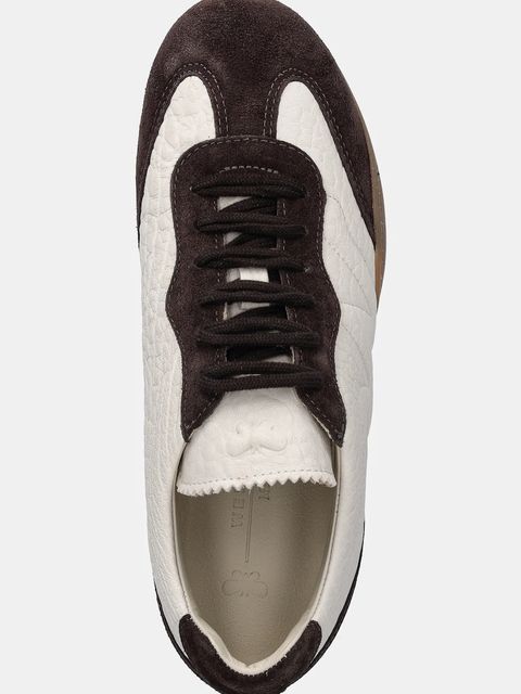 Weekend Max Mara sneakersy skórzane Wkalancia kolor beżowy 2615761074600