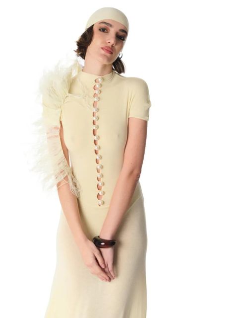 MANURÍ mock-neck maxi dress - Neutrals