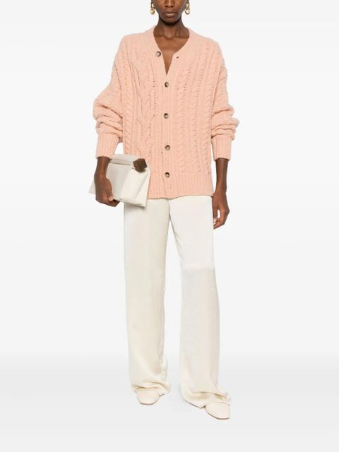 Nanushka cable-knit button cardigan - Pink - zdjęcie produktu nr 2