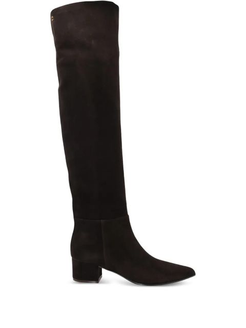 Gianvito Rossi 50mm suede knee-high boots - Brown - zdjęcie produktu nr 1