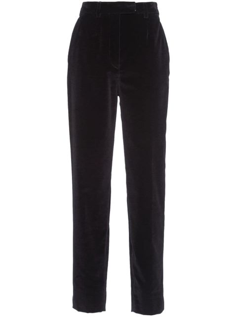 Prada velvet straight-leg trousers - Black - zdjęcie produktu nr 1