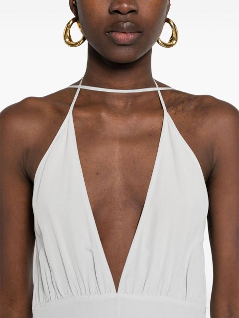 TOTEME halterneck silk dress - Neutrals